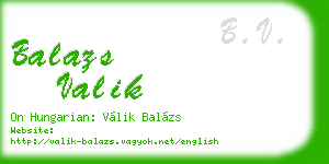 balazs valik business card